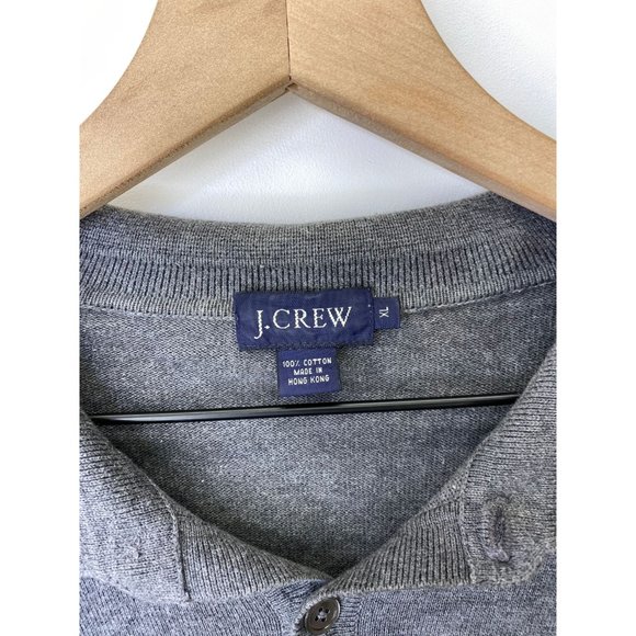 J. Crew Men's Long Sleeve Polo Shirt Gray Size XL - Picture 5 of 5